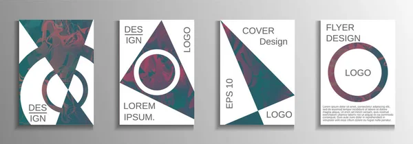 Un conjunto de cubiertas abstractas modernas . — Vector de stock