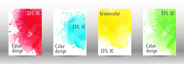 Design cover with a picture of watercolor spray. — Stock Vector