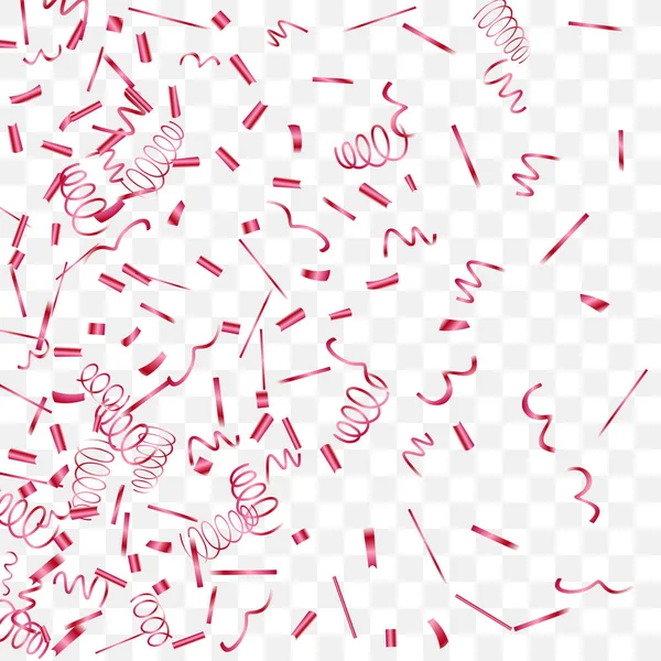 Fond abstrait avec des confettis rouges tombants . — Image vectorielle