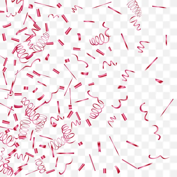 Abstract background with falling red confetti. — Stock Vector