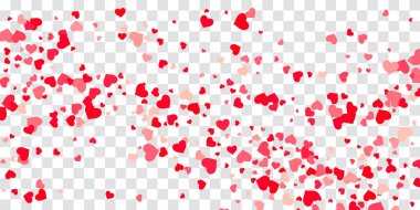 Kalp konfeti arka plan üzerine düşüyor.