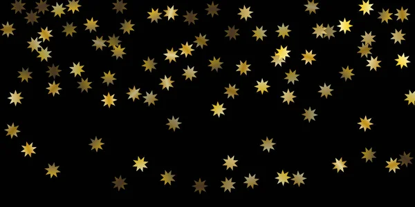 Véletlenszerű csillagok ragyognak a fekete háttér. — Stock Vector