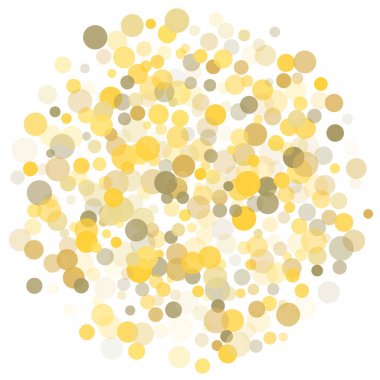 Beyaz zemin üzerine altın nokta konfeti.