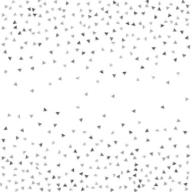 Beyaz bir arka plan üzerinde gümüş konfeti üçgen.