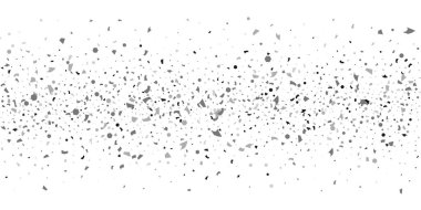 Beyaz arka planda gümüş simli konfeti.