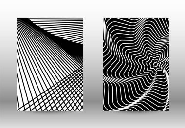  Bozuk çizgileri olan soyut desenler kümesi.