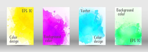 Capa de design com uma imagem de spray de aquarela . — Vetor de Stock