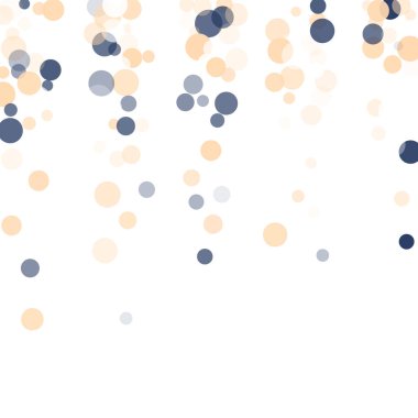 Altın, mavi konfeti şeffaf noktalar.