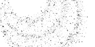 Beyaz arka planda gümüş simli konfeti.