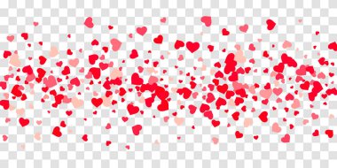 Kalp konfeti arka plan üzerine düşüyor.