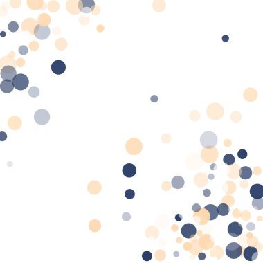 Altın, mavi konfeti şeffaf noktalar.