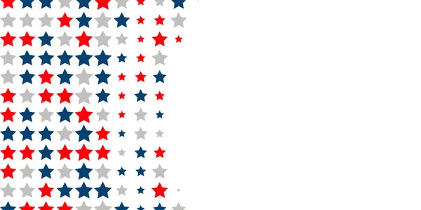 Abstracte achtergrond van rode, witte en blauwe sterren — Stockvector