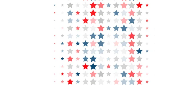 Fundo abstrato de estrelas vermelhas, azuis, brancas — Vetor de Stock