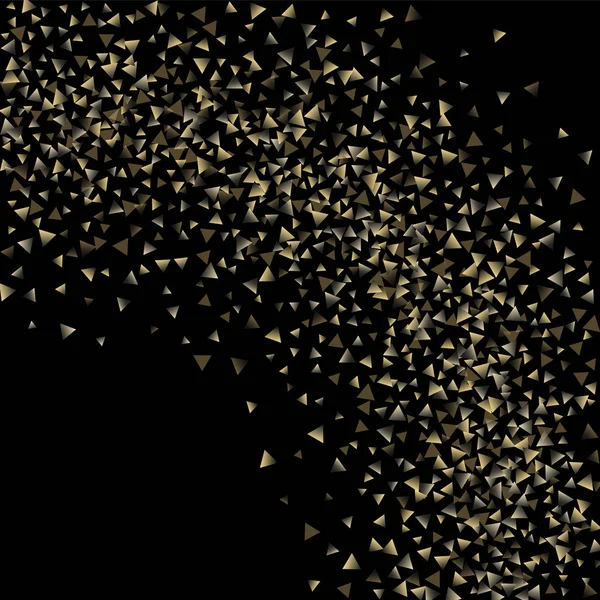 Triángulos de confeti de caída dorada — Vector de stock
