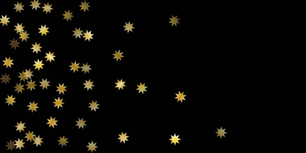 Случайные звезды сияют на черном фоне . — стоковый вектор