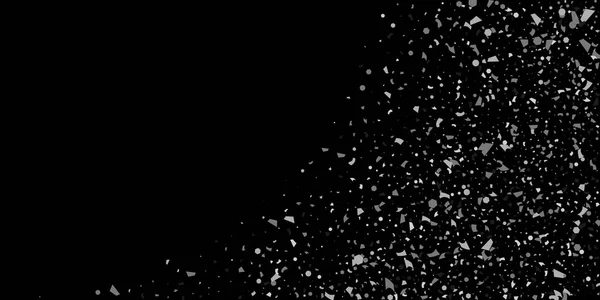 Een glitter zilver deeltjes op een zwart — Stockvector