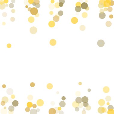 Beyaz zemin üzerine altın nokta konfeti.