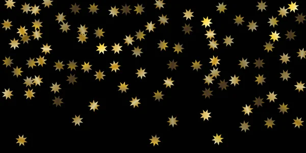 Étoiles aléatoires briller sur un fond noir . — Image vectorielle
