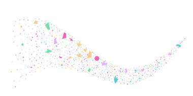 Soyut uçan konfeti.