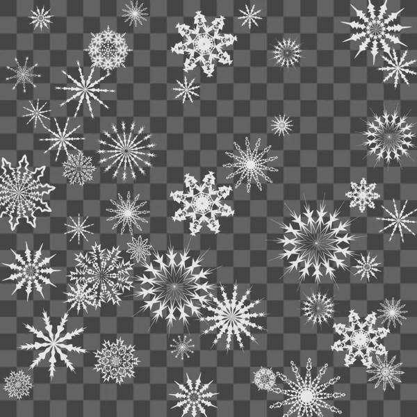 Ano Novo vetor de fundo com flocos de neve caindo — Vetor de Stock