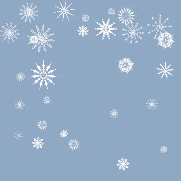 Año Nuevo vector de fondo con la caída de copos de nieve — Vector de stock