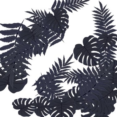  Vektör tropikal desen