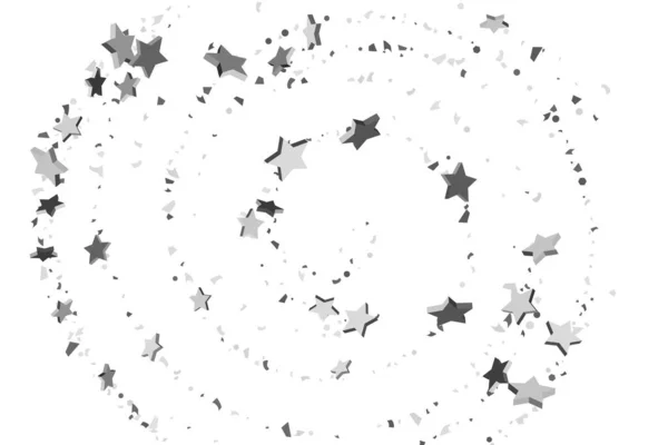 Срібна об'ємна зірка-конфетті — стоковий вектор