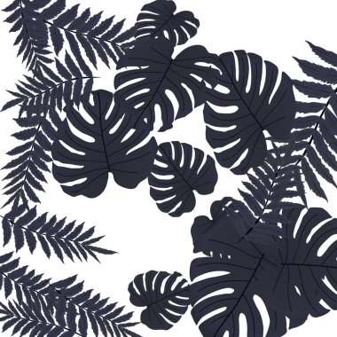  Vektör tropikal desen