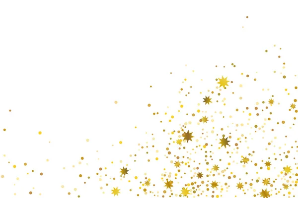 Glitter confetti dourado. — Vetor de Stock