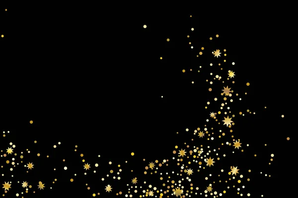 Gouden glitter confetti. — Stockvector