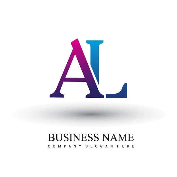 Al harf logo, iş ve şirket için ilk logo kimlik  