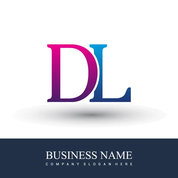 Logo Letters Identidad Inicial Del Logotipo Para Negocio Empresa — Vector de stock