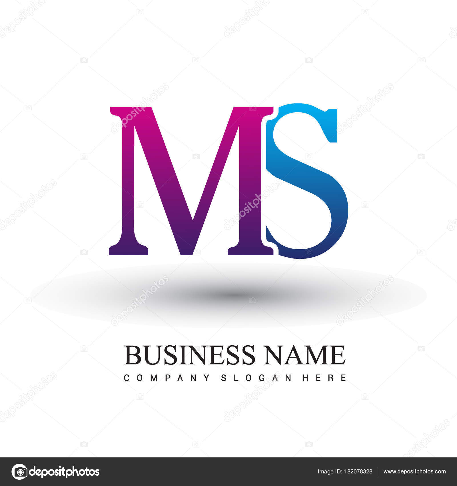 letters logo initial logo identity your business company ms letters