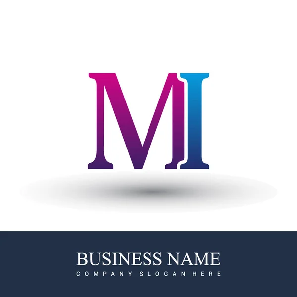 Logo Letras Identidad Inicial Del Logotipo Para Negocio Empresa — Vector de stock