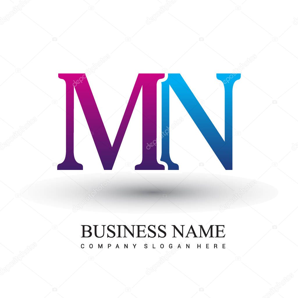 Mn letters  logo, initial logo identity for your business and company