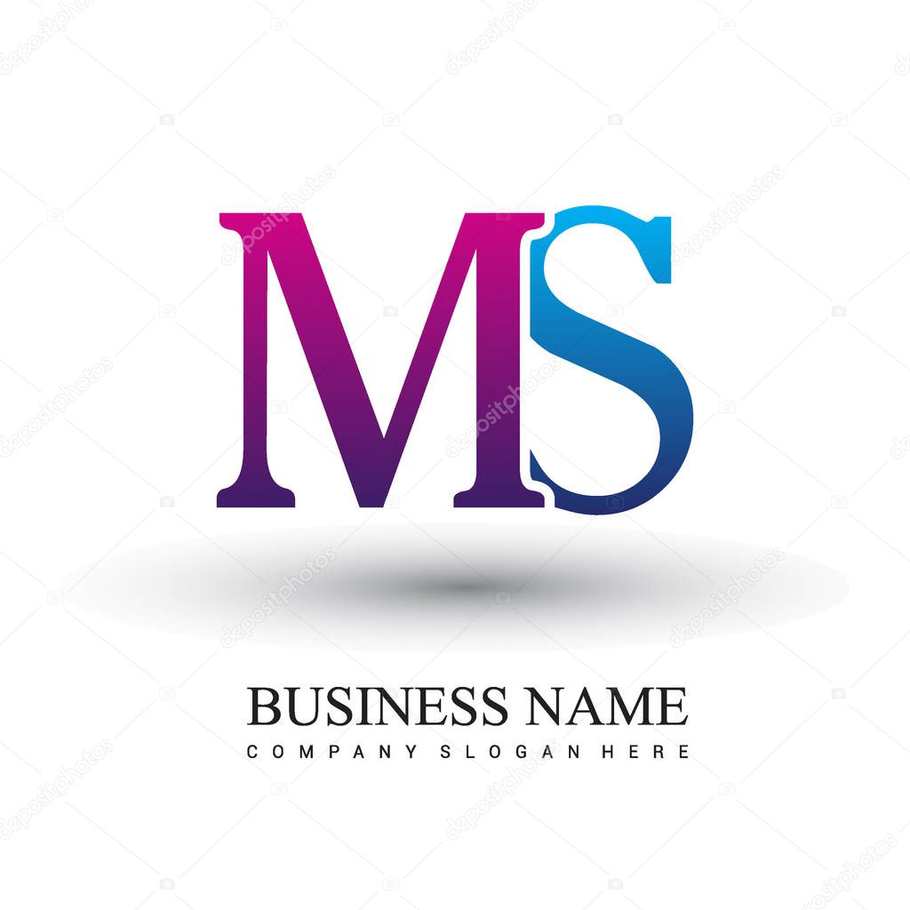 ms letters  logo, initial logo identity for your business and company  