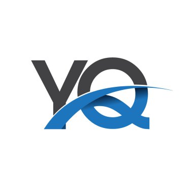 YQ harf logo, iş ve şirket için ilk logo kimlik  