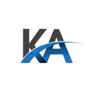 ka harf logo, iş ve şirket için ilk logo kimlik      