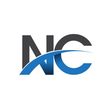 NC harf logo, iş ve şirket için ilk logo kimlik      
