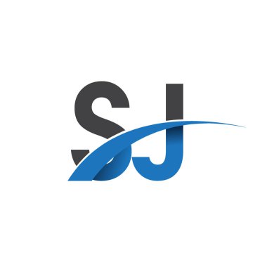 SJ harf logo, iş ve şirket için ilk logo kimlik  