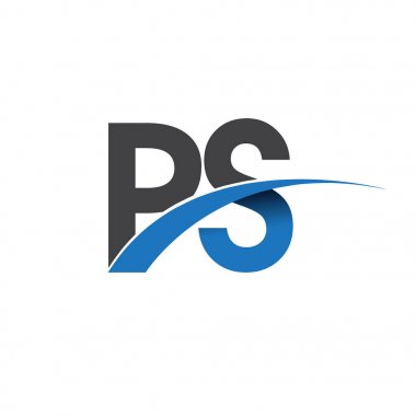 PS harf logo, iş ve şirket için ilk logo kimlik      