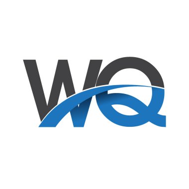 wq harf logo, iş ve şirket için ilk logo kimlik          