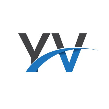 YV harf logo, iş ve şirket için ilk logo kimlik  