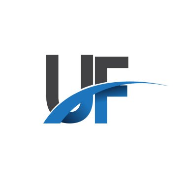 Uf harf logo, iş ve şirket için ilk logo kimlik  
