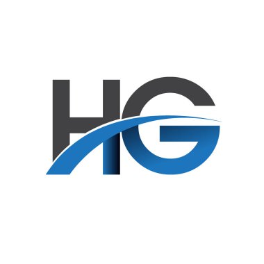 HG harf logo, iş ve şirket için ilk logo kimlik      