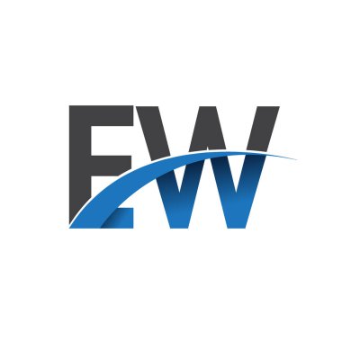 ew harf logo, iş ve şirket için ilk logo kimlik      