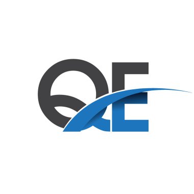QE harf logo, iş ve şirket için ilk logo kimlik      