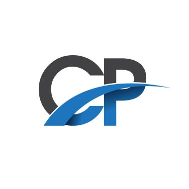 CP harf logo, iş ve şirket için ilk logo kimlik      