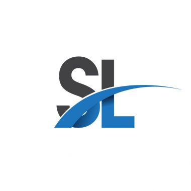 SL harf logo, iş ve şirket için ilk logo kimlik  
