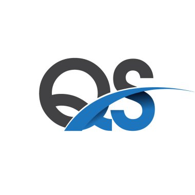 QS harf logo, iş ve şirket için ilk logo kimlik      
